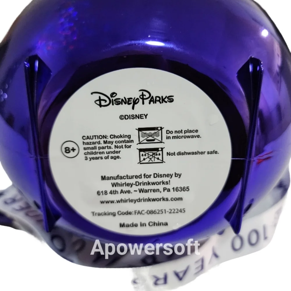 Disney Parks 100th Anniversary Mickey Mouse Purple Balloon Popcorn Bucket